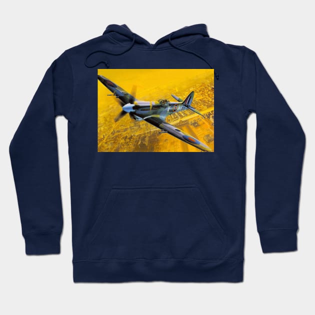 Spitfire Mk XIV Hoodie by Aircraft.Lover